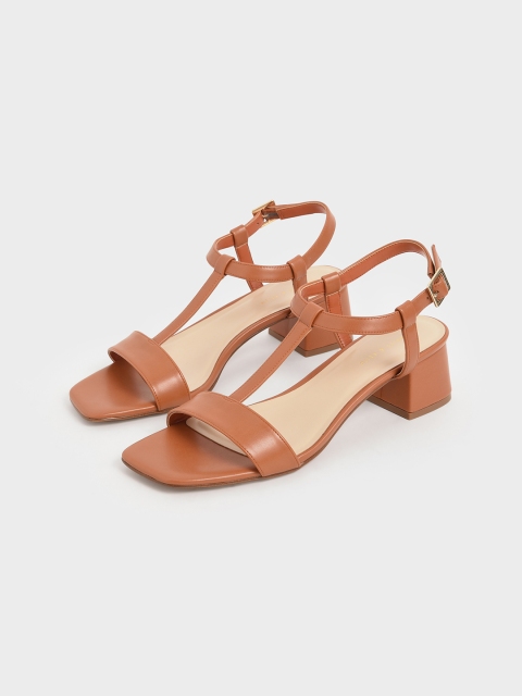 

CHARLES & KEITH Women Brown Solid Sandals