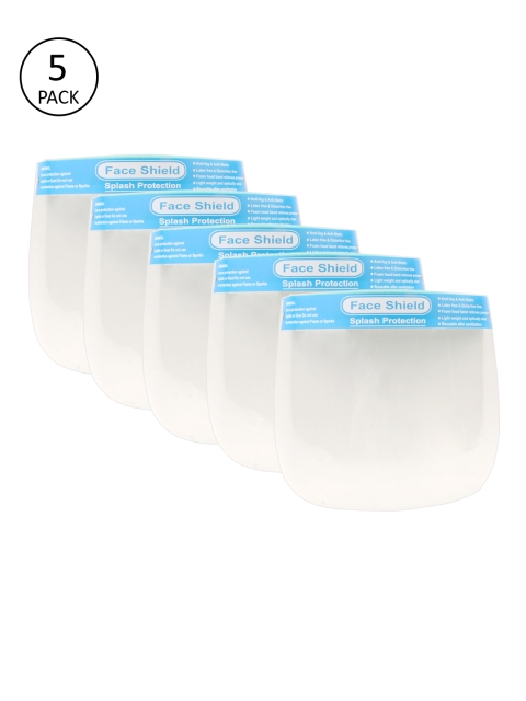 

Carlton London Set of 5 Reusable Safety Face Shields, Transparent