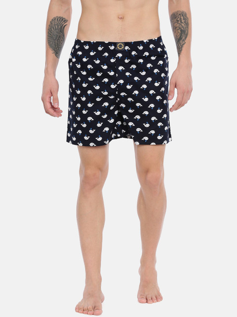 

Joven Men Black & White Printed Pure Cotton Boxers JB1P-DL