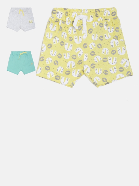 

MINI KLUB Boys Pack of 3 Multicoloured Cotton Regular Fit Shorts, Multi