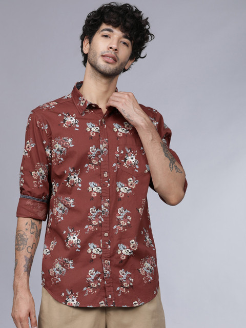 

Ecko Unltd Men Brown Slim Fit Printed Casual Shirt