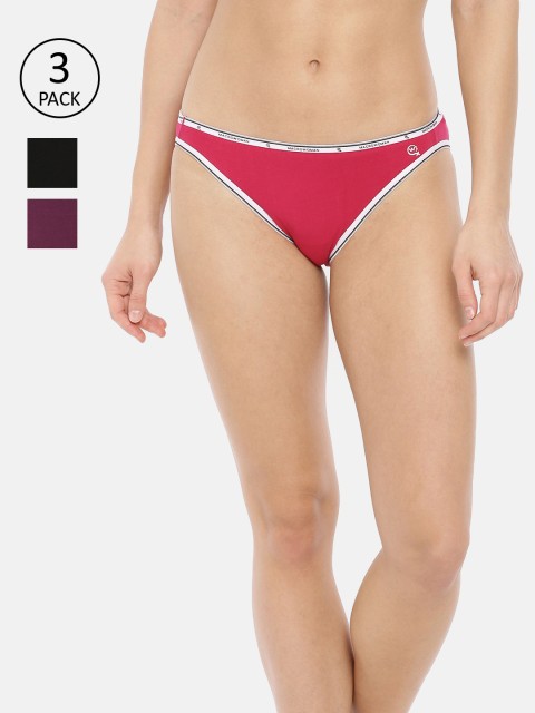 

Macrowoman W-Series Women Pack of 3 Assorted Bikini Briefs MW2701-BL-RE-PU