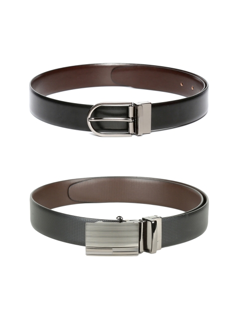 

CRUSSET Men Black & Black Solid Belt