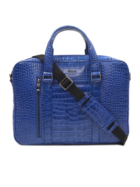 

Da Milano Women Blue Textured Laptop Bag