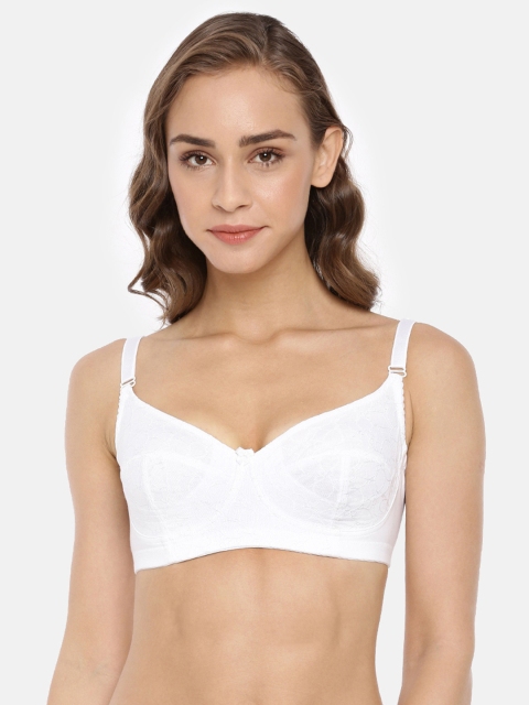 

Macrowoman W-Series White Self Design Non-Wired Non Padded Everyday Bra