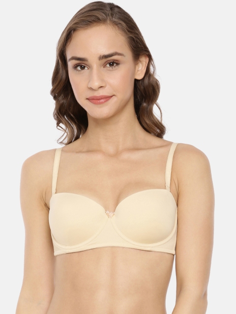 

Macrowoman W-Series Nude-Coloured Underwired Lightly Padded Balconette Bra MW2002