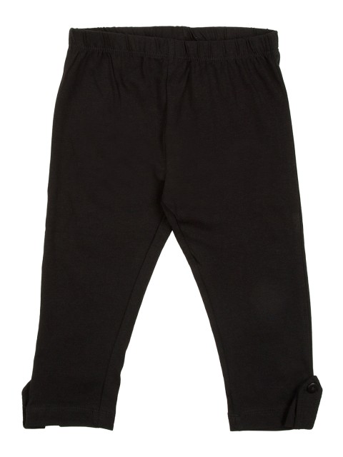 

Cherokee Girls Black Solid Ankle-Length Leggings