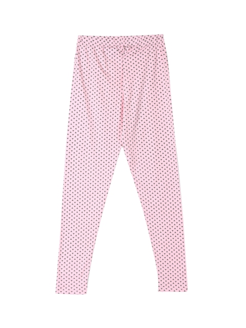 

Cherokee Girls Pink Geometric Printed Ankle-Length Leggings
