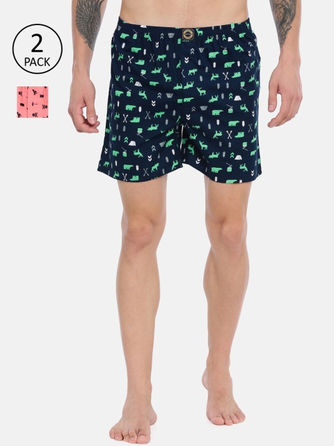 

Joven Men Men Pack of 2 Printed Boxers JB2P-CMDN, Pink