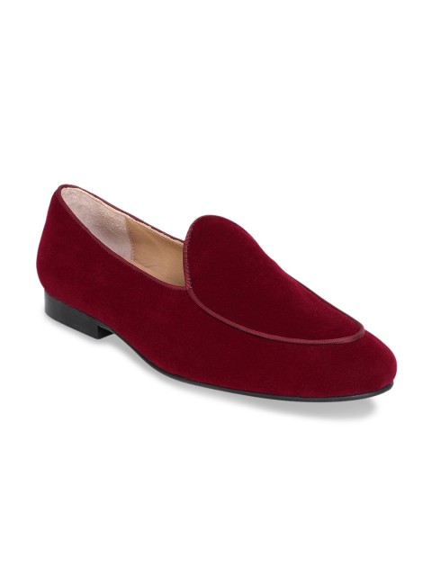 

MOURETTI Men Maroon Velour Loafers
