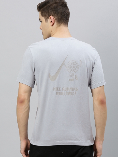 

Nike Men Blue Printed AS M NK Dri-Fit Round Neck Running T-shirt