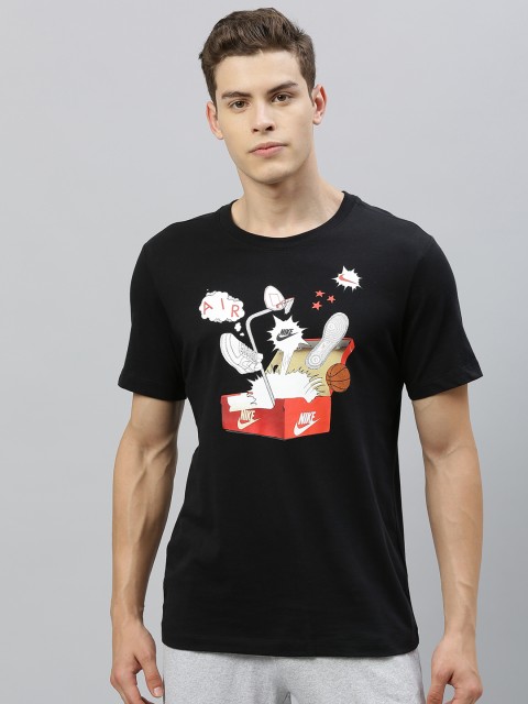 

Nike Men Black Printed AS M NSW SHOEBOX PHOTO Round Neck T-shirt