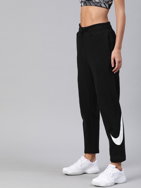 

Nike Women Black Straight Fit Solid NSW SWSH Track Pants