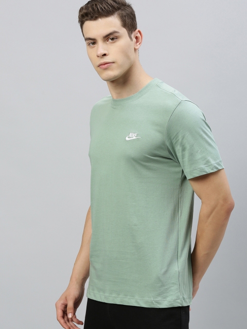 

Nike Men Green Solid AS M NSW CLUB Round Neck T-shirt