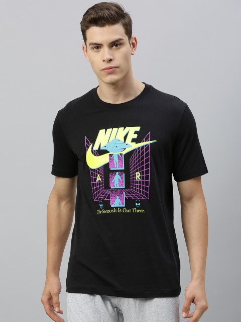 

Nike Men Black Printed Round Neck ALIEN ABDUCTION T-shirt