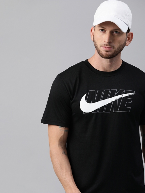 

Nike Men Black Printed Dri-FIT Anti-Odor LEG FS Training T-Shirt
