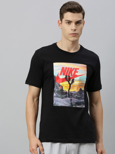 

Nike Men Black Printed AS M NSW FESTIVAL PHOTO Round Neck T-shirt