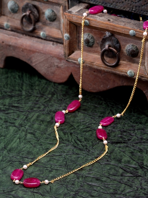 

DUGRISTYLE Gold-Plated Pink Necklace