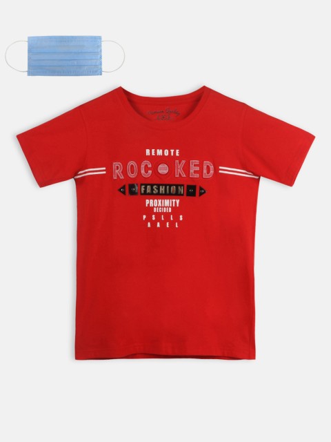 

Lil Tomatoes Boys Red Printed Round Neck T-shirt