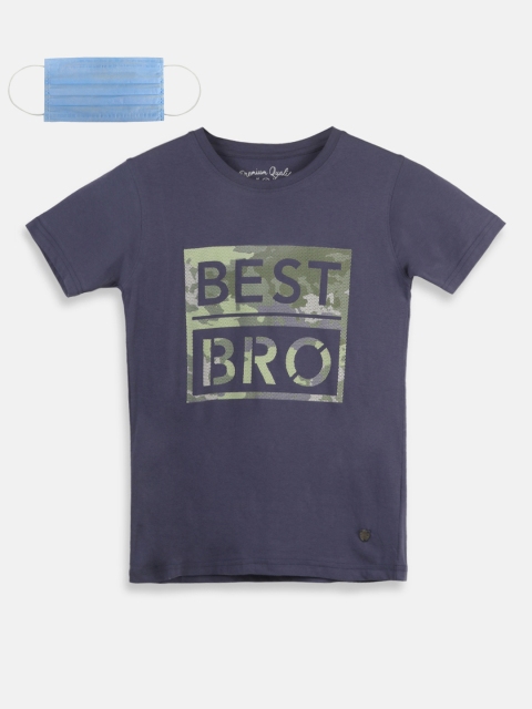 

Lil Tomatoes Boys Purple Printed Round Neck T-shirt