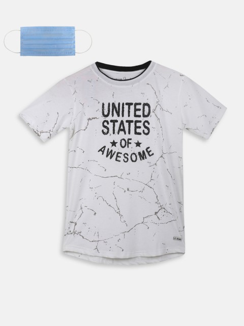 

Lil Tomatoes Boys White Printed Round Neck T-shirt