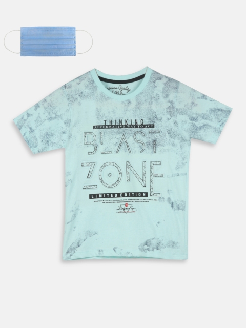 

Lil Tomatoes Boys Blue Printed Round Neck T-shirt