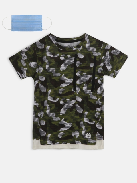 

Lil Tomatoes Boys Green Printed Round Neck T-shirt