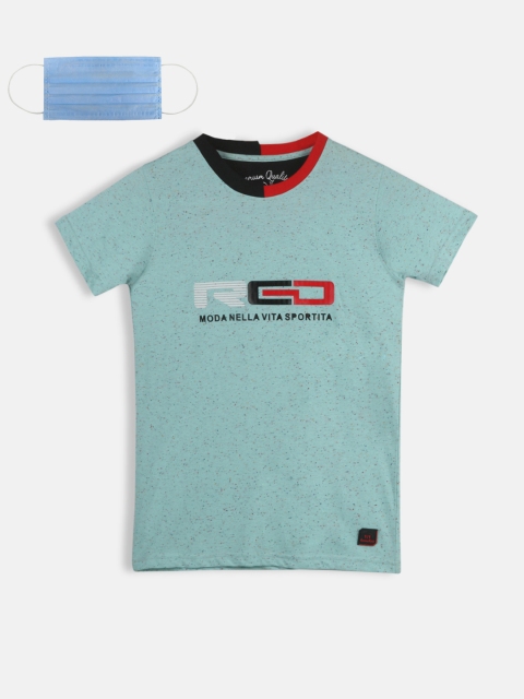 

Lil Tomatoes Boys Blue Printed Round Neck T-shirt