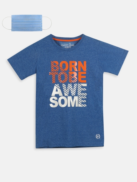 

Lil Tomatoes Boys Blue Printed Round Neck T-shirt
