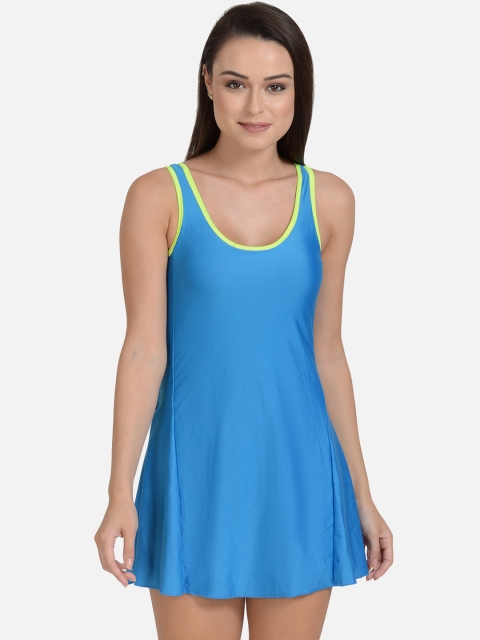 

mod & shy Women Blue Solid Skirt-Style Swimming Dress MSB07