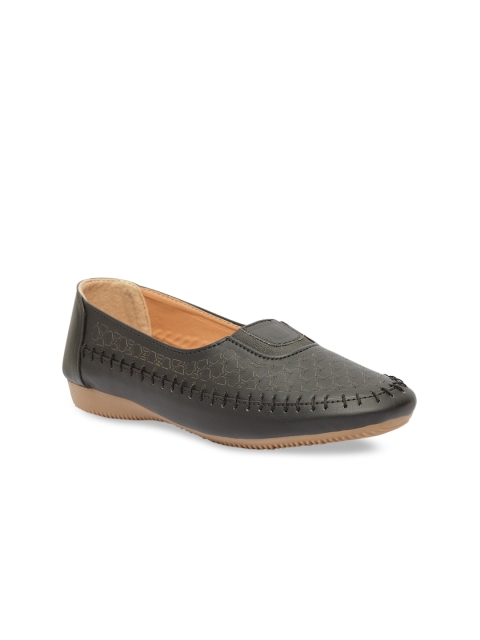 

Butterflies Women Black Textured Loafers