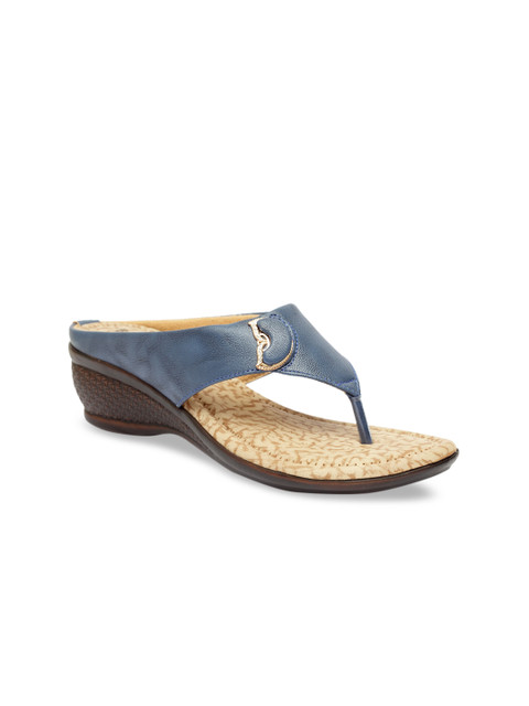 

Butterflies Women Blue & Beige Solid Wedge Heels