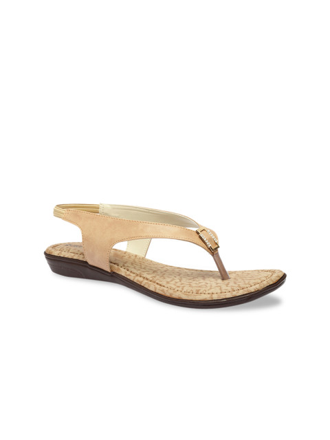 

Butterflies Women Beige Solid Open Toe Flats