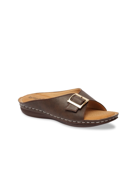 

Butterflies Women Brown Solid Open Toe Flats