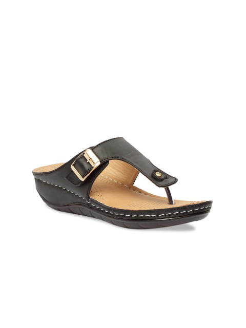 

Butterflies Women Black Solid T-Strap Flats