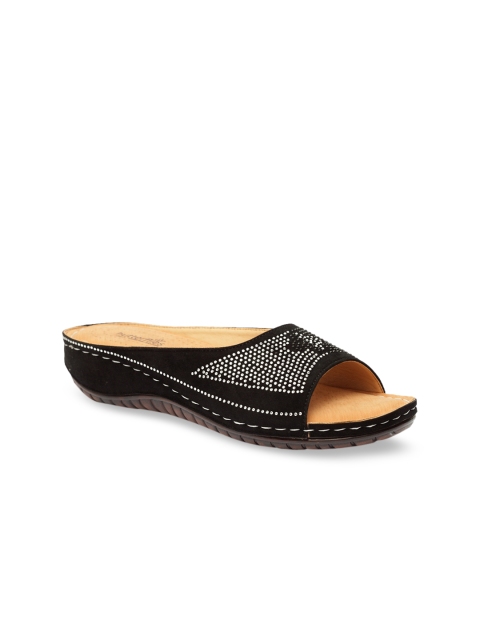 

Butterflies Women Black Embellished Mules