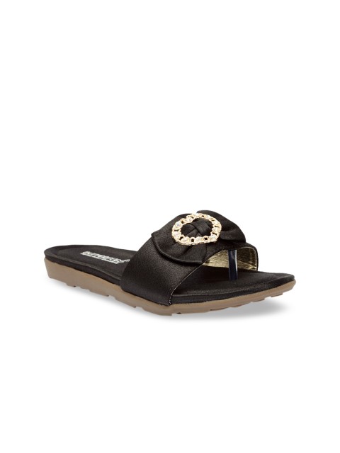 

Butterflies Women Black Embellished Open Toe Flats
