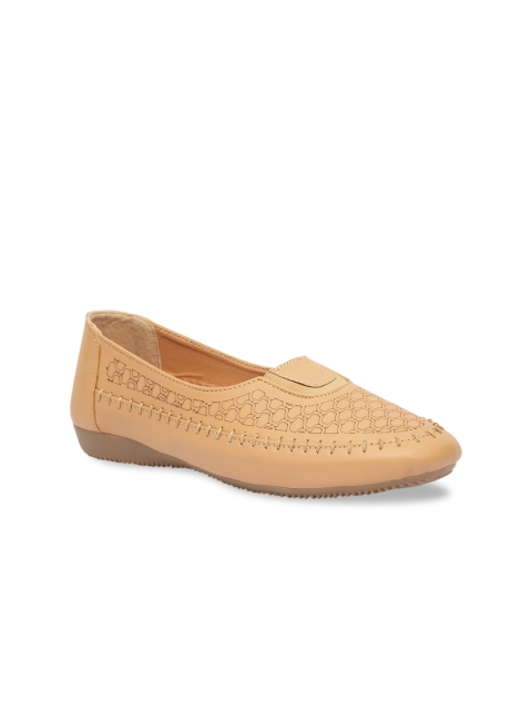 

Butterflies Women Beige Woven Design Ballerinas
