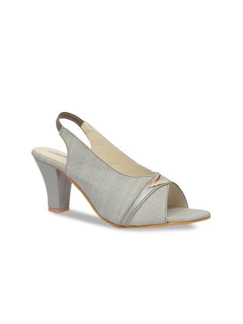 

Butterflies Women Grey & Cream-Coloured Solid Peep Toes