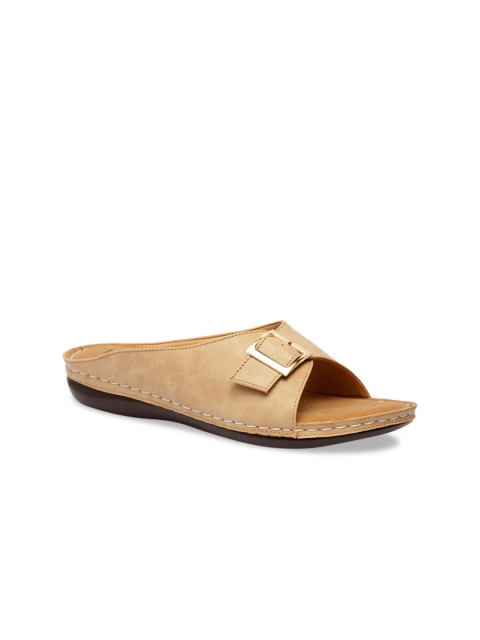 

Butterflies Women Beige Solid Open Toe Flats