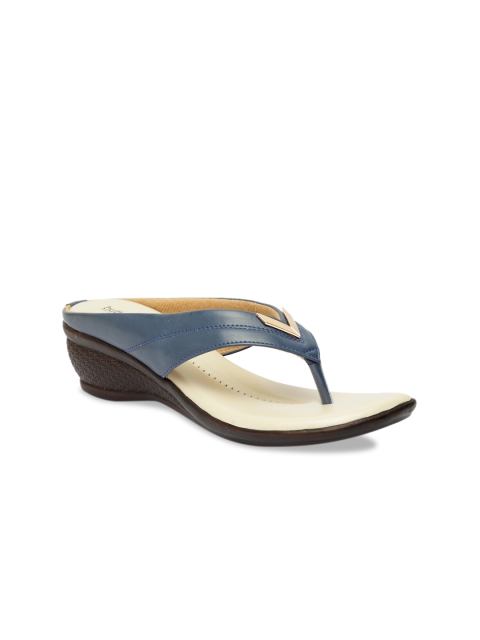 

Butterflies Women Blue & Cream-Coloured Solid Sandals