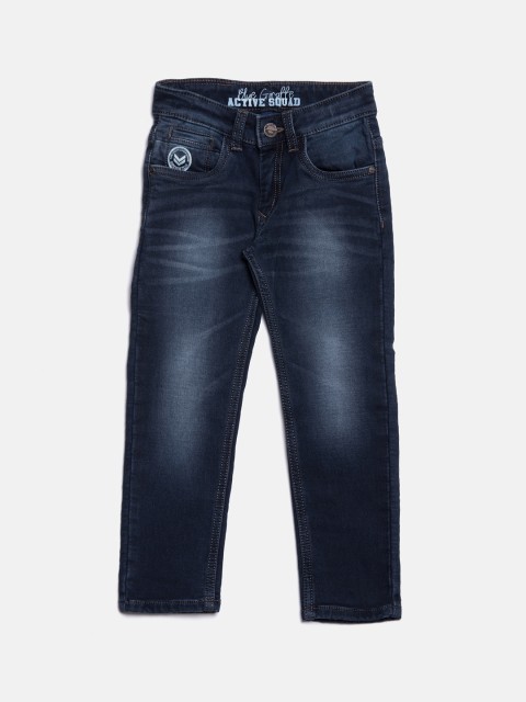 

Blue Giraffe Boys Blue Slim Fit Mid-Rise Clean Look Jeans