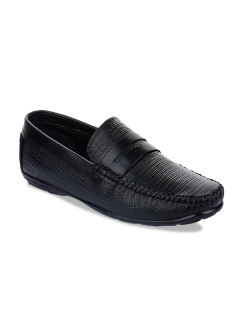 

Liberty Men Black Textured Formal Loafers