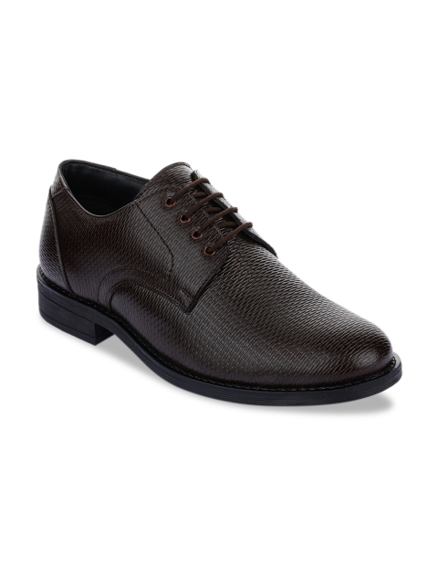 

Liberty Men Brown Textured Formal Derbys