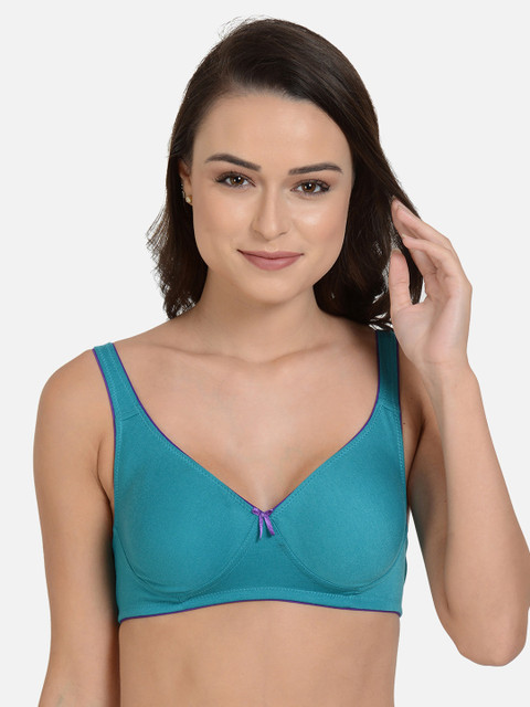 

mod & shy Sea Green Solid Non-Wired Lightly Padded Everyday Bra MS206