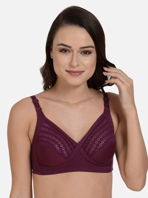 

mod & shy Purple Self Design Non-Wired Non Padded Everyday Bra MS177