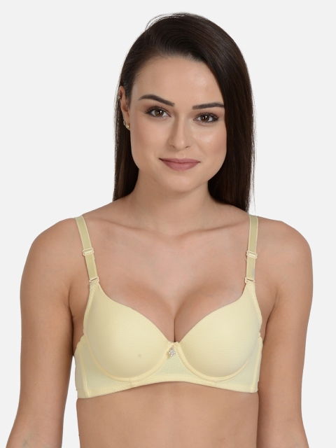 

mod & shy Yellow Solid Underwired Lightly Padded Everyday Bra MS159