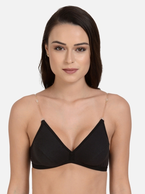 

mod & shy Black Solid Non-Wired Non Padded Everyday Bra MS197