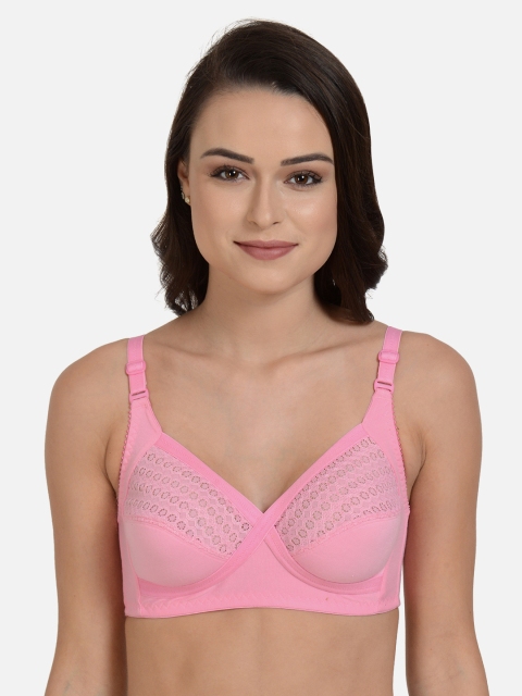 

mod & shy Pink Lace Non-Wired Non Padded Everyday Bra MS173