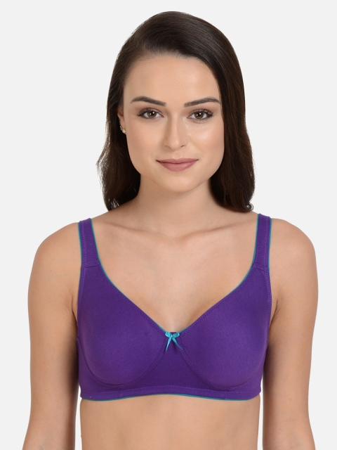 

mod & shy Purple Solid Non-Wired Lightly Padded Everyday Bra MS204